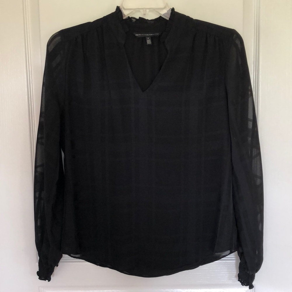 White House Black Market Dressy Black Top